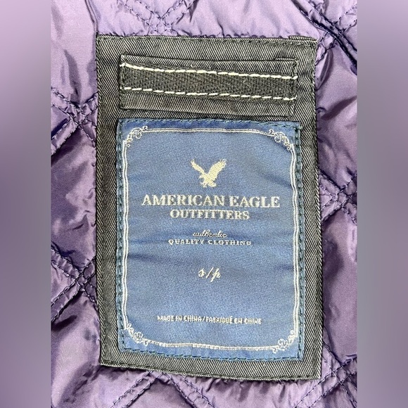 AMERICAN EAGLE OUTFITTERS‎ Utility Quilted Interior Full Zip Jacket Navy Small - Picture 5 of 13